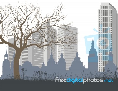 Nature, The Old And New City Stock Image Nature, The Old And New City Stock Image