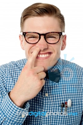 Naughty Young Mischievous Guy Stock Photo