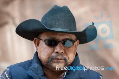 Navajo Indian Guide Stock Photo