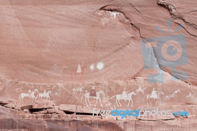 Navajo Indian Paintings Stock Photo