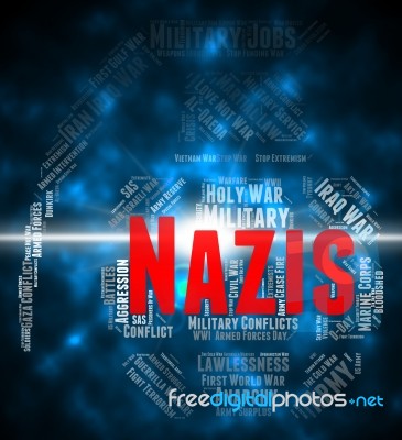 Nazis Word Means National Socialism And Antisemitism Stock Image