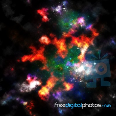 Nebula In Deep Space Stock Image