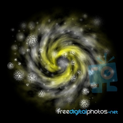 Nebula Yellowcore Stock Image