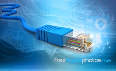 Network Cable Tech  Background Stock Image