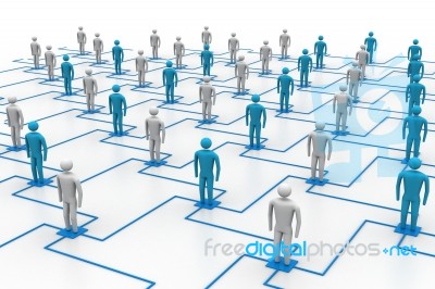 Network, Connecting People Stock Image