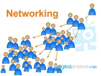 Network Networking Represents Social Media Marketing And Connection Stock Image