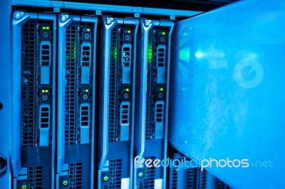 Network Servers Stock Photo