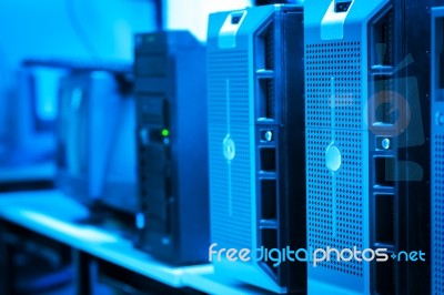 Network Servers Stock Photo