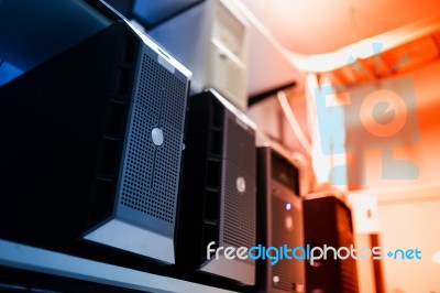 Network Servers Stock Photo