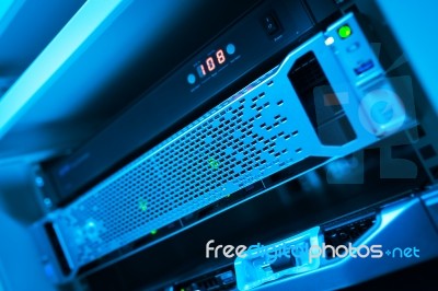 Network Servers Stock Photo