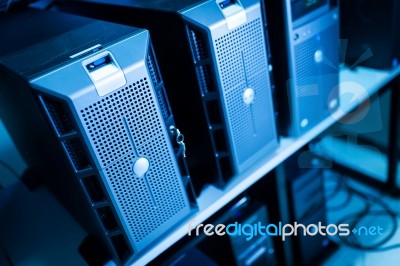 Network Servers Stock Photo