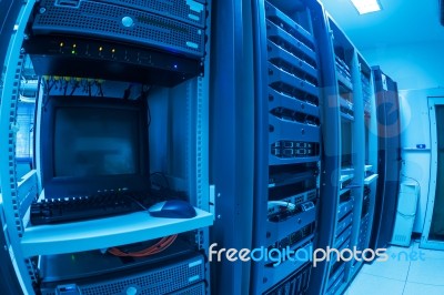 Network Servers Stock Photo