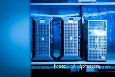 Network Servers Stock Photo