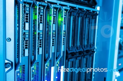 Network Servers Stock Photo