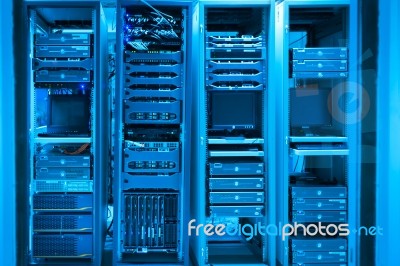 Network Servers Stock Photo