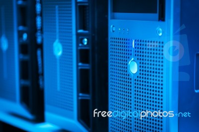 Network Servers Stock Photo