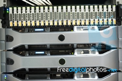 Network Servers Stock Photo