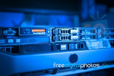 Network Servers Stock Photo