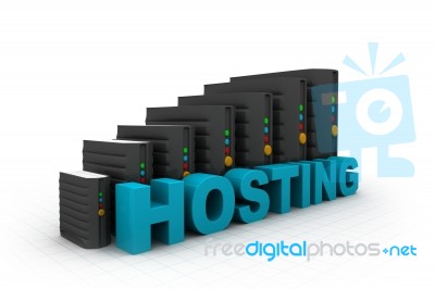 Network Servers In Data Centre Stock Image