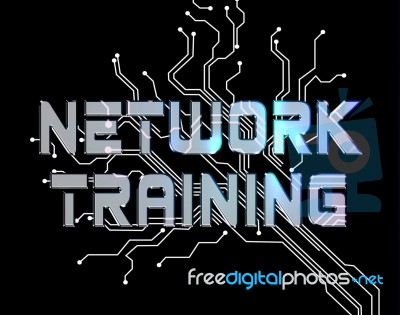 Network Training Represents Global Communications And Computer Stock Image