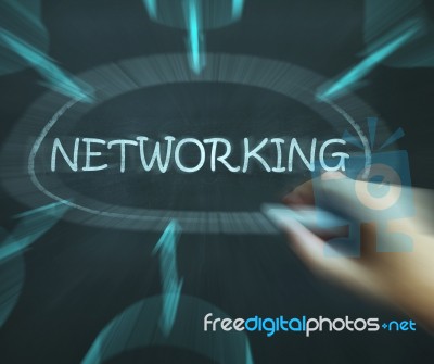 Networking Diagram Means Making Contacts And Connections Stock Image