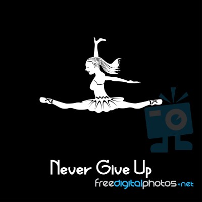 Never Give Up Stock Image