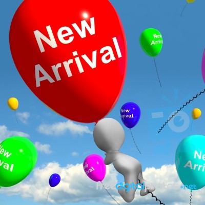 New Arrival Balloons Showing Latest Products Collection Stock Image