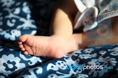 New Born Baby Feet, Footprint Stock Photo