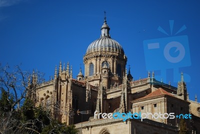 New Cathedral Dome In Salamanca, Spain Stock Photo