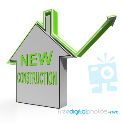 New Construction House Means Recently Constructed Home Stock Image