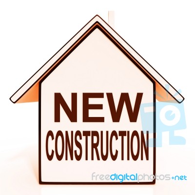 New Construction House Shows Recent Building Or Development Stock Image