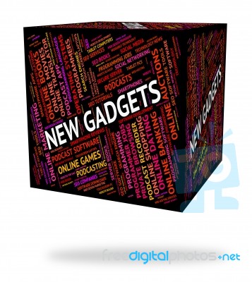 New Gadgets Meaning Up To Date And Newly Arrived Stock Image
