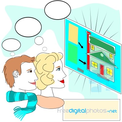 New Home Buyers Stock Image