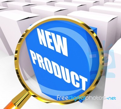 New Product Packet Indicates Newness And Advertisement Stock Image