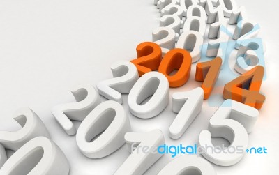New Year 2014 Calender Stock Image