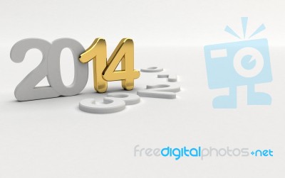 New Year 2014 Calender Stock Image