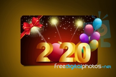 New Year Celebration Greeting Card. Invitation For Happy New Year Stock Image