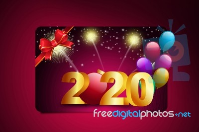 New Year Celebration Greeting Card. Invitation For Happy New Year Stock Image