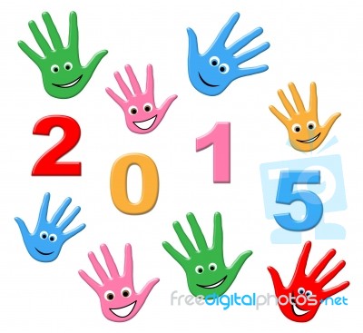 New Year Represents Two Thosand Fifteen And Annual Stock Image