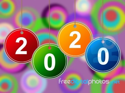 New Year Shows Celebrations Twenty And Celebration Stock Image