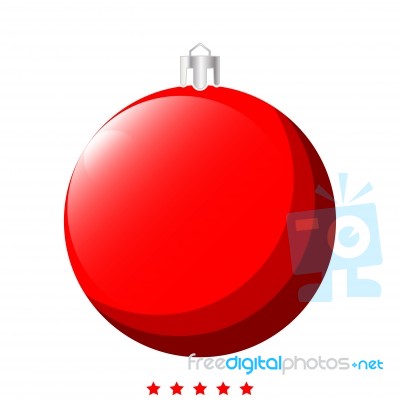New Year's Sphere. Christmas Ball Icon Stock Image