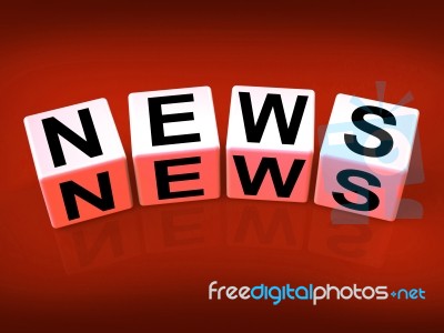 News Blocks Show Broadcast Announcement And Headlines Stock Image News Blocks Show Broadcast Announcement And Headlines Stock Image
