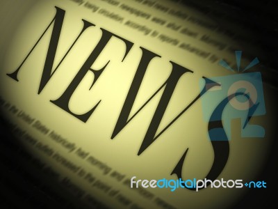 News Paper Shows Media Journalism Newspapers And Headlines Stock Image