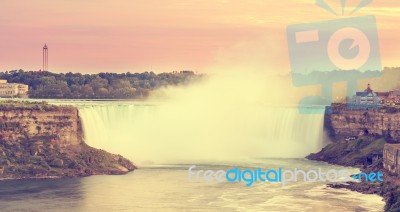 Niagara Falls In Ontario, Canada Stock Photo