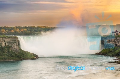 Niagara Falls In Ontario, Canada Stock Photo