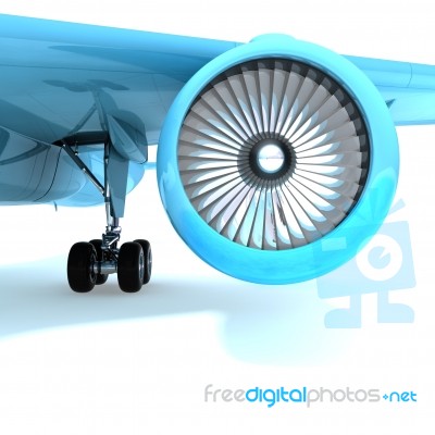Nice Jet Engine Front View Stock Image