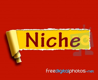 Niche Word Shows Web Opening Or Specialty Stock Image