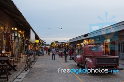 Night Market At Srinakarin Road, Bangkok, Thailand Stock Photo Night Market At Srinakarin Road, Bangkok, Thailand Stock Photo