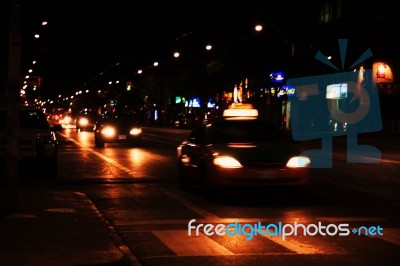 Night Traffic Stock Photo