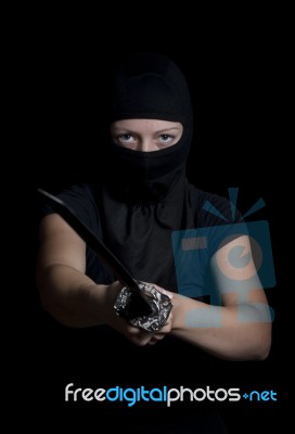 Ninja Girl Stock Photo